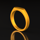 Slim Signet Ring - Kuvera