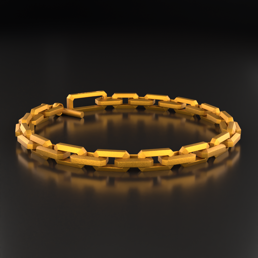 24k Solid Gold Heavy Bracelet. Gold Chain Link Bracelet. Pure Gold Bracelet. 9999 Fine Gold Bracelet. Recycled Gold Handmade Link Bracelet