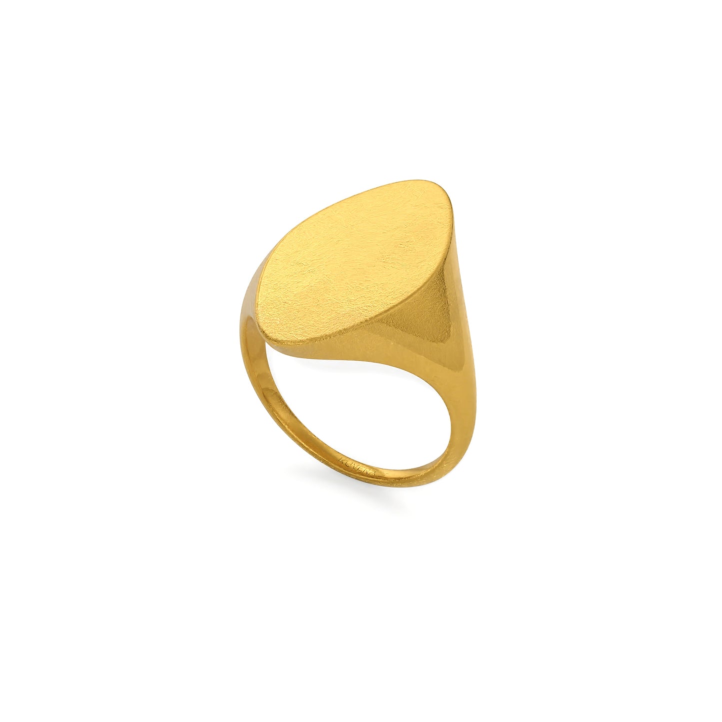 24K Solid Gold Elongated Oval Signet Ring. Solid Yellow Gold 9999 Signet Ring. Handmade Investment Gold Jewelry. Gold Ring for Men Women