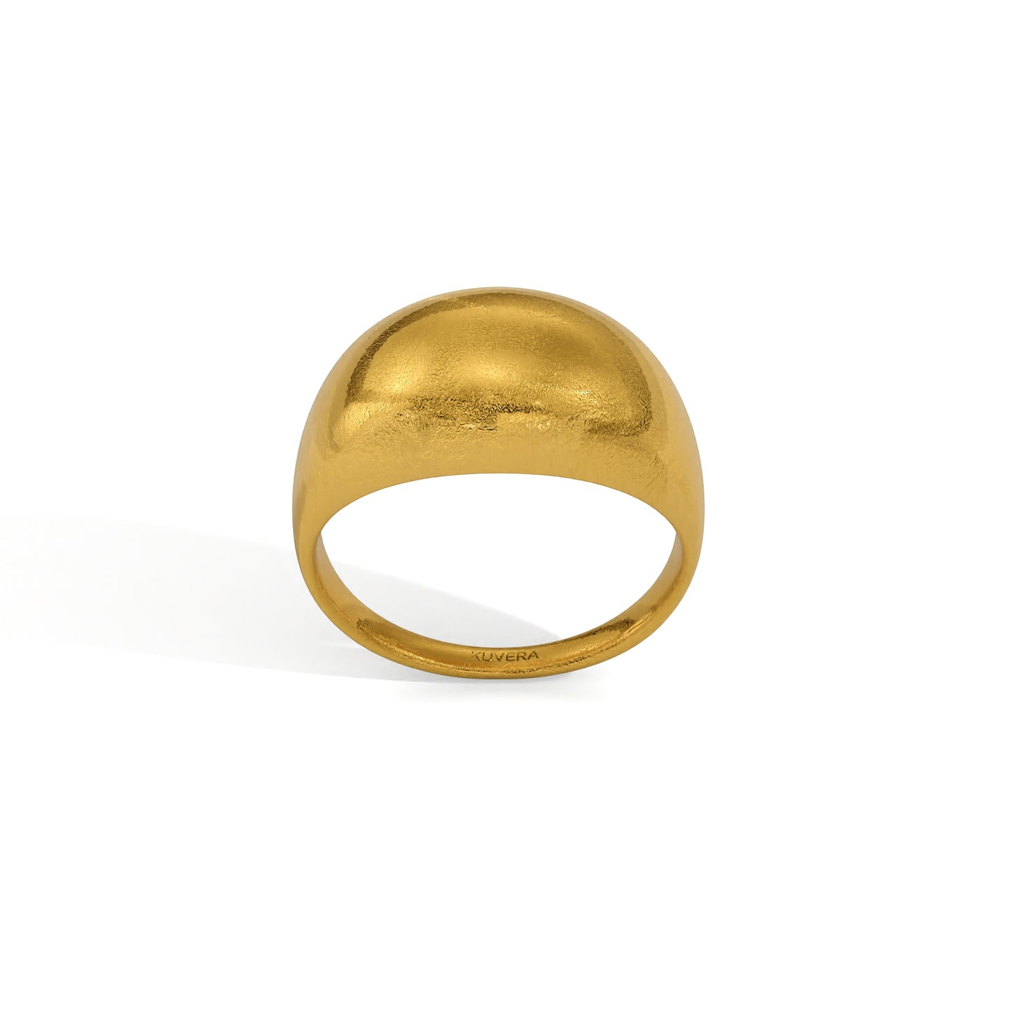 24k Solid Gold Chunky Dome Ring. Solid Yellow 9999 Gold Classic Ring. Recycled Gold Ring. Handmade Investment Jewelry For Men Women.