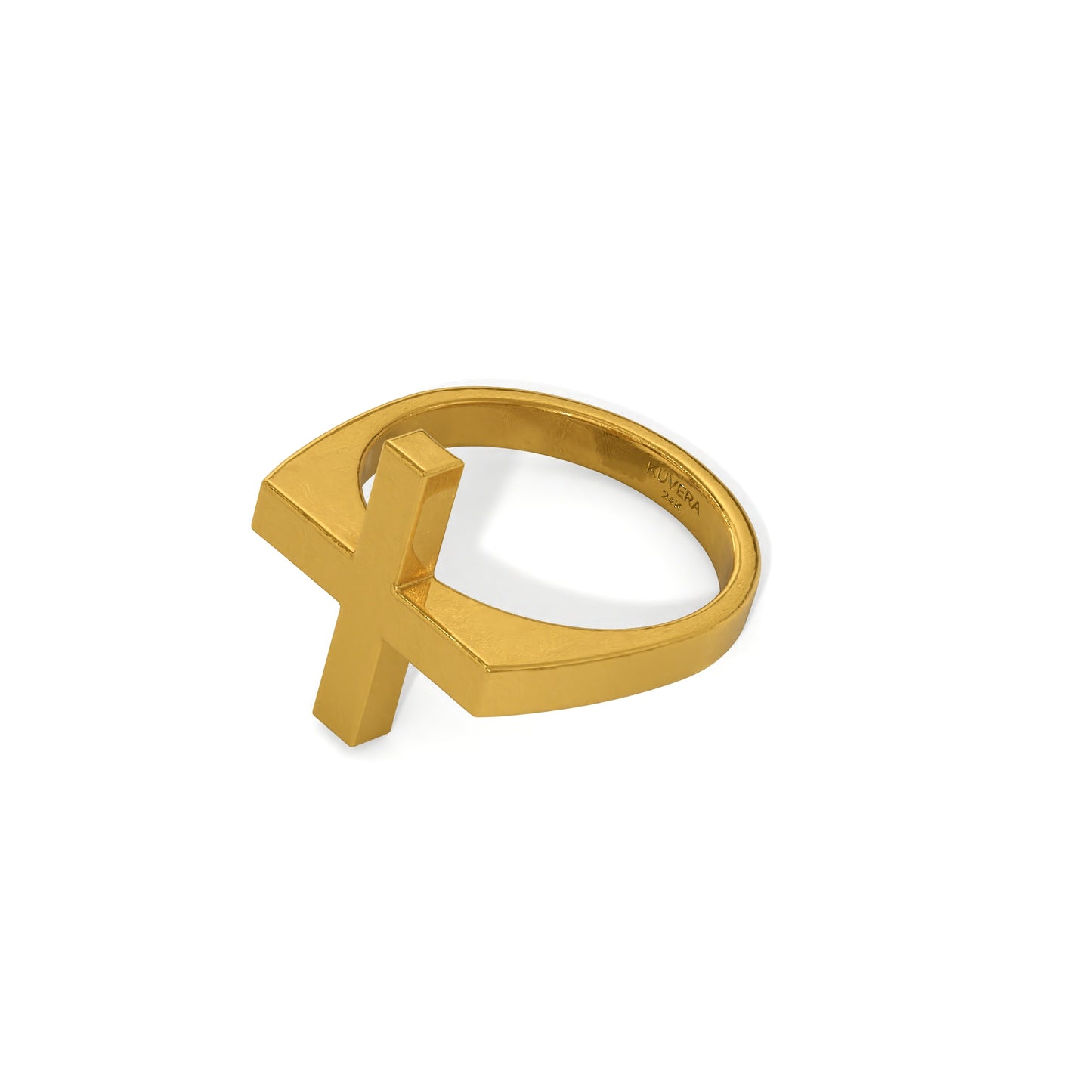 24K Solid Gold Cross Band Ring. Gold Sideway Cross Ring. Pure Gold 9999 Fine Gold Ring. Handmade Religious Cross Band Gift for Men Women.