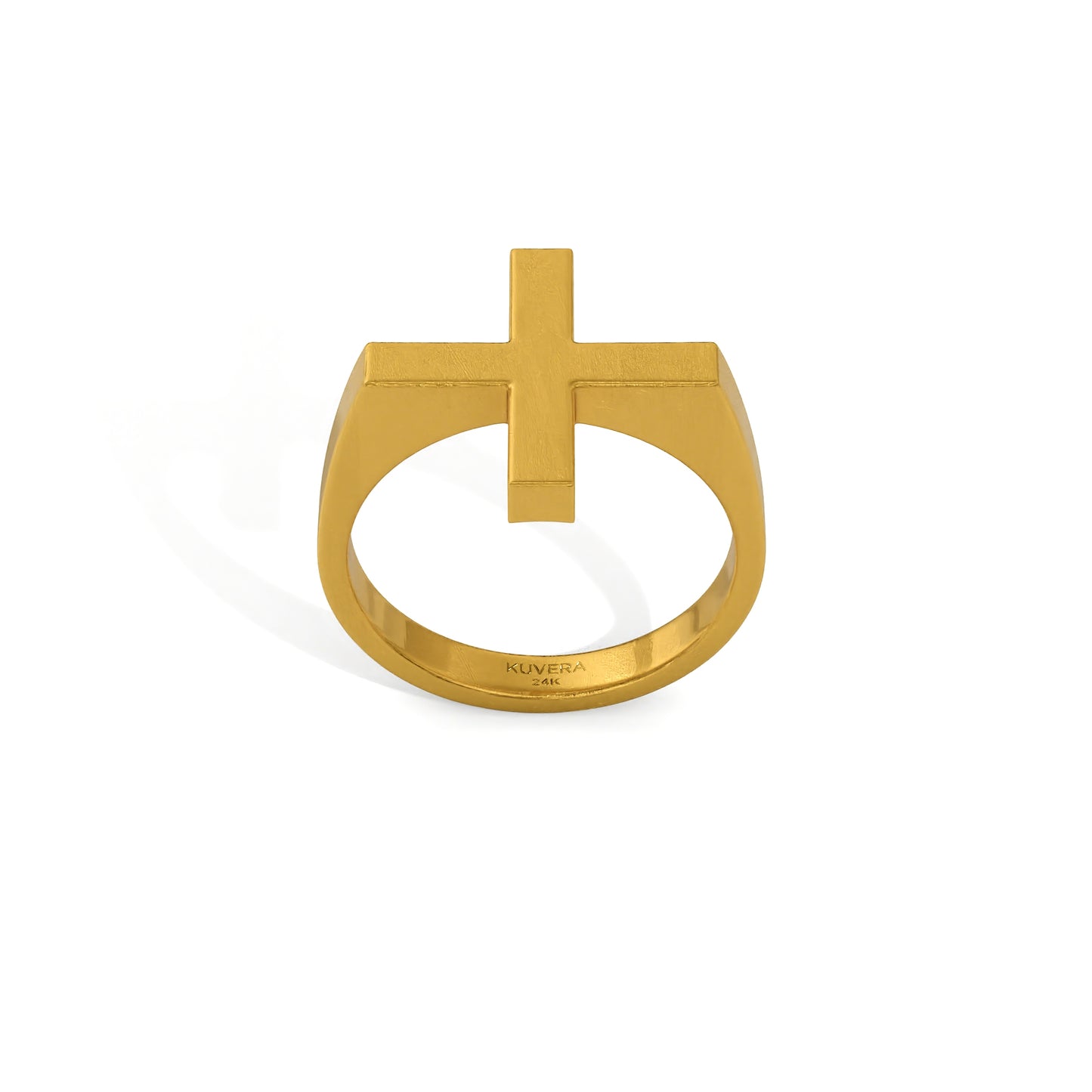 24K Solid Gold Cross Band Ring. Gold Sideway Cross Ring. Pure Gold 9999 Fine Gold Ring. Handmade Religious Cross Band Gift for Men Women.