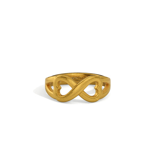 24k Gold Infinity Ring.  Solid Yellow Gold 9999 Gold Ring. Handmade Investment Jewelry. Dainty Petite Recycled Gold Infinite Love Ring.