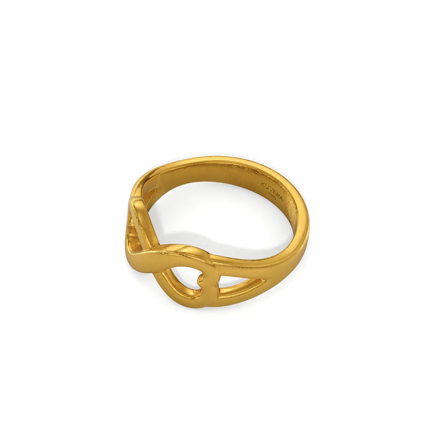 24k Gold Infinity Ring.  Solid Yellow Gold 9999 Gold Ring. Handmade Investment Jewelry. Dainty Petite Recycled Gold Infinite Love Ring.