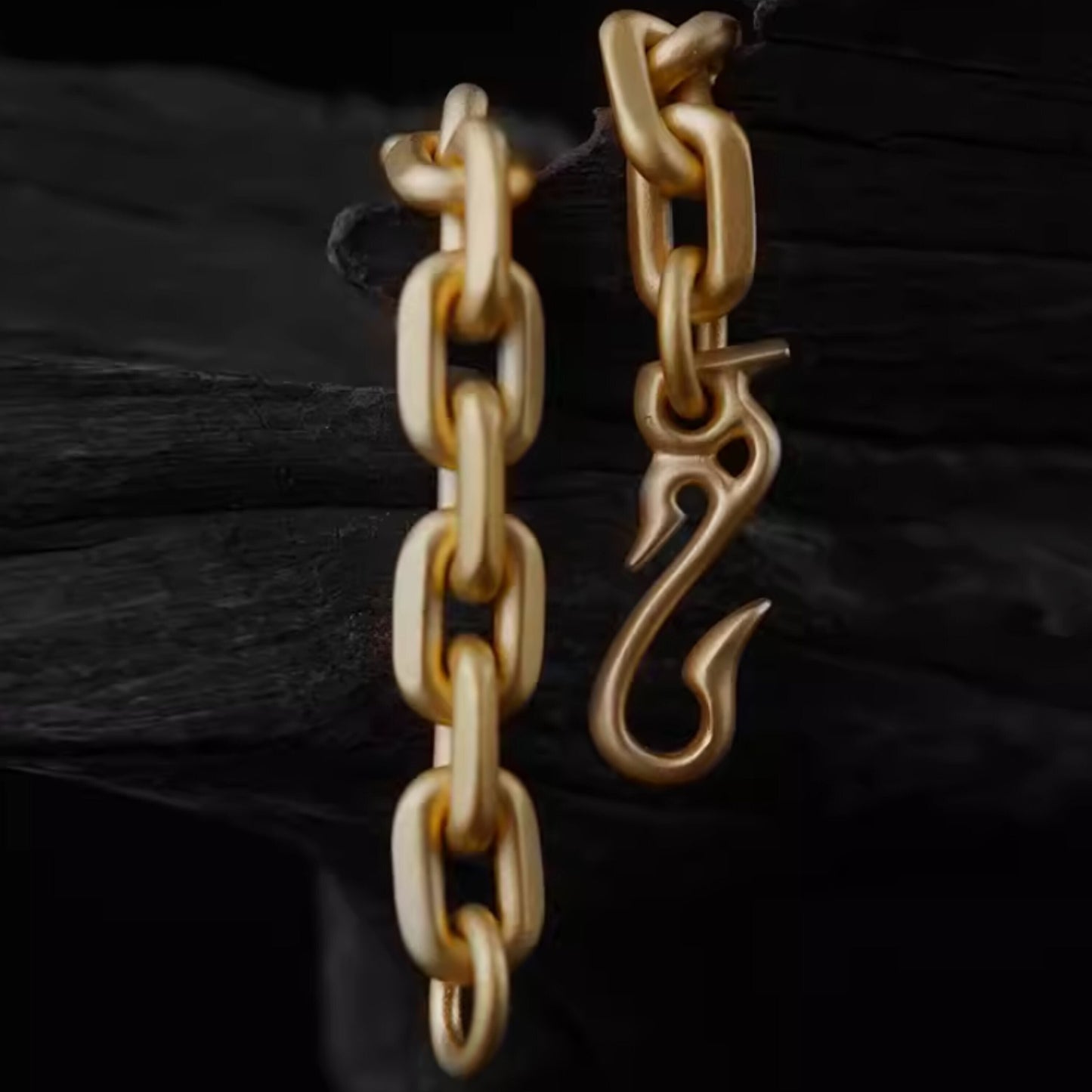 24K Solid Gold Bracelet - Anchor Link Chain