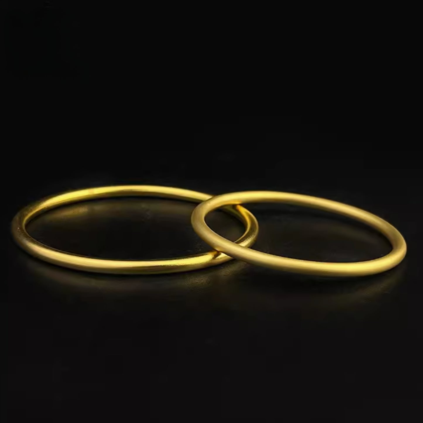 24K Solid Gold Bangle - 4mm Smooth Bangle