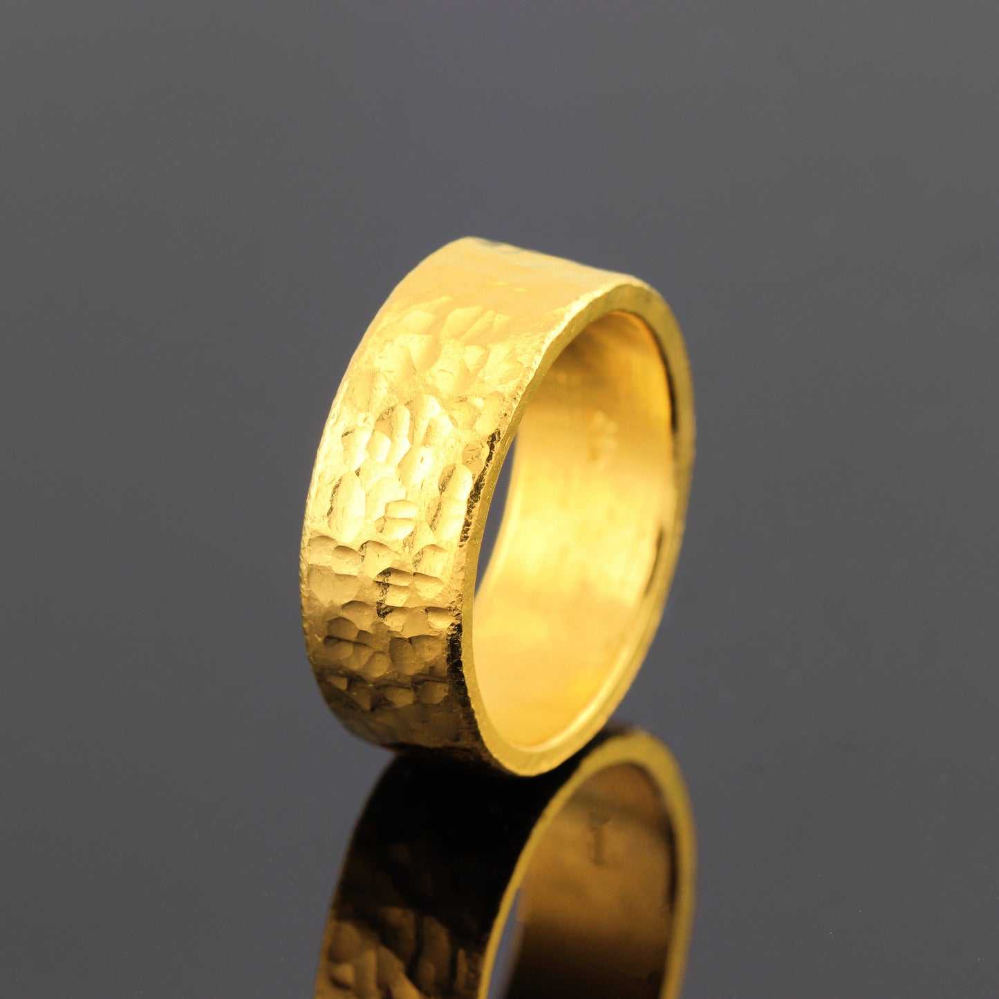 CUSTOM ORDER for KEVIN-24K Solid Gold Band Ring - 8mm Band Ring (Copy)