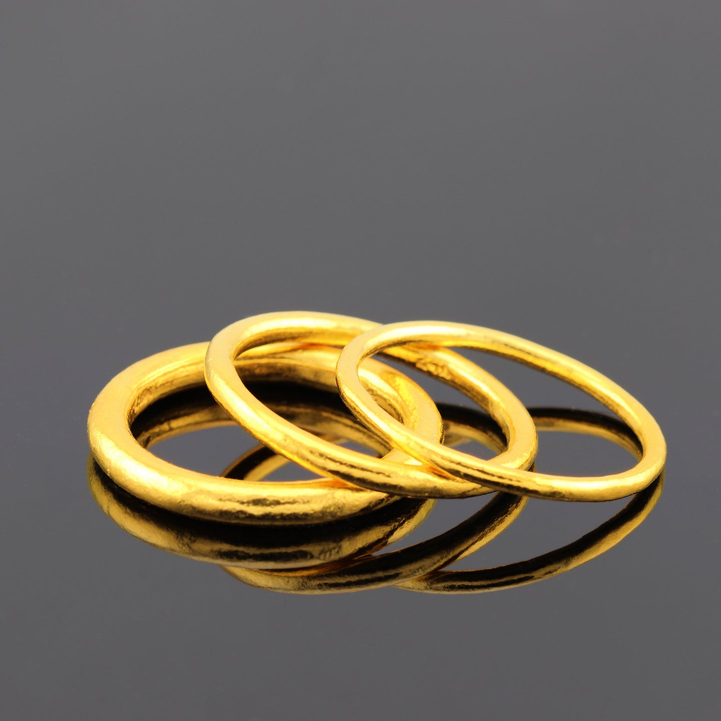 24K Solid Gold Band Ring - Pure Gold 2mm Stacking Ring