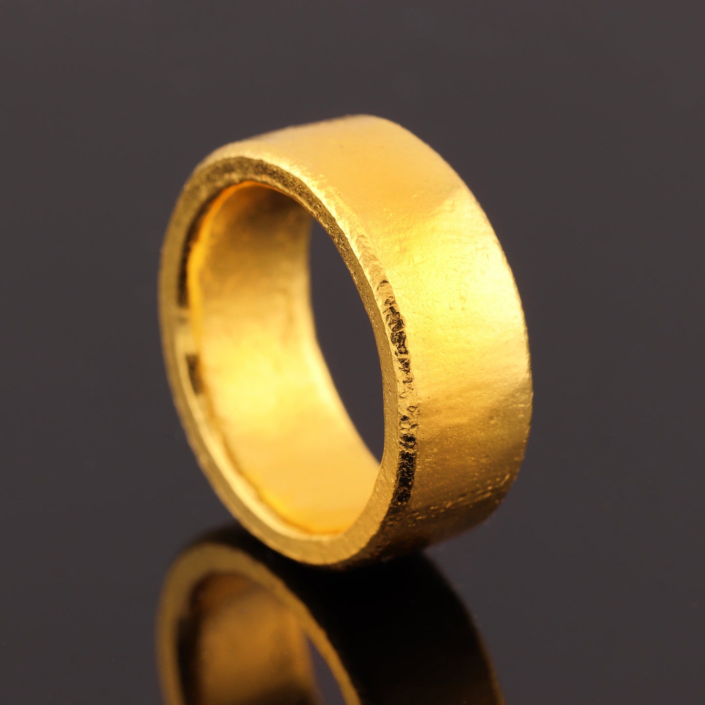 24K Gold Band Ring - 1 Troy Ounce Solid Gold 10mm Band Ring