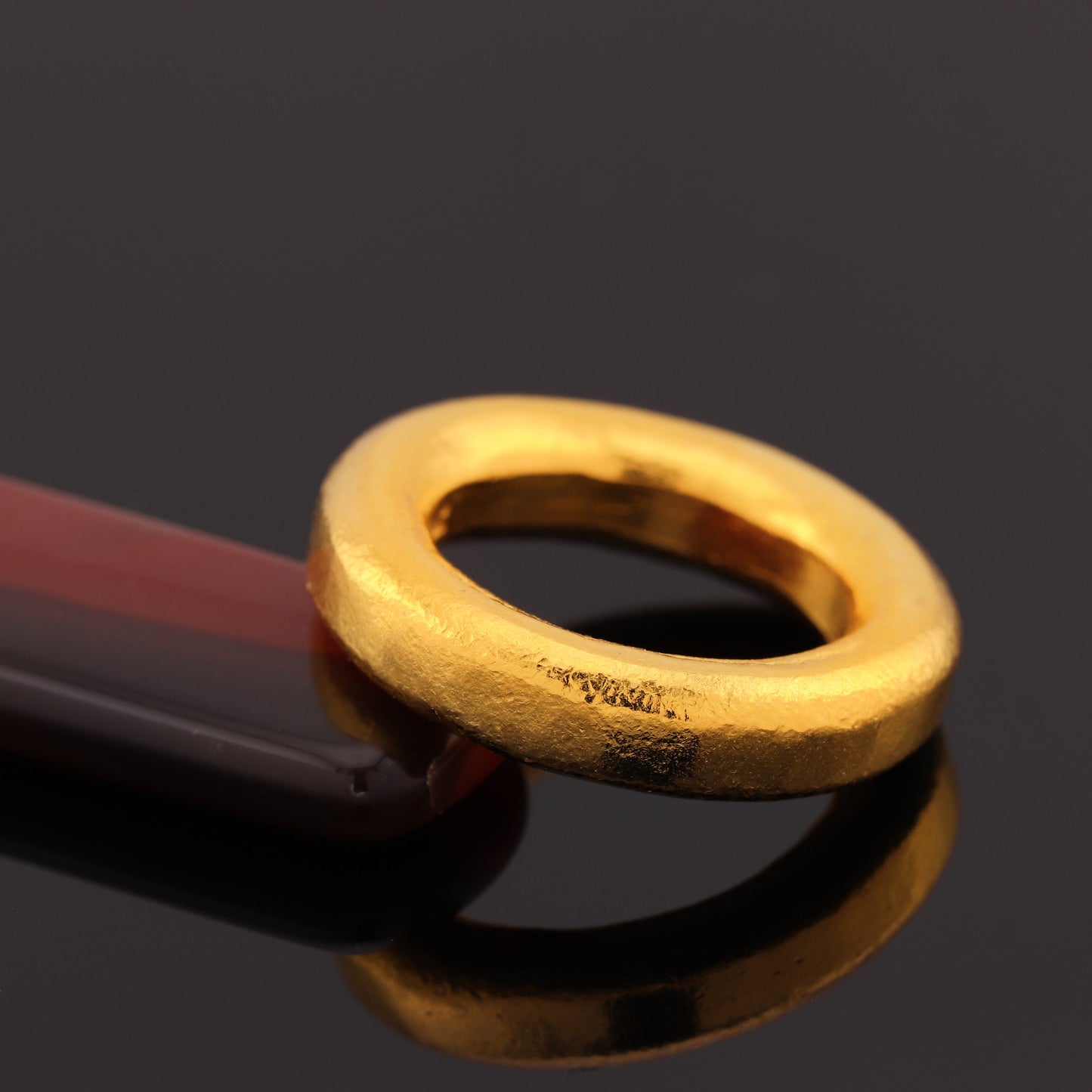 24K Solid Gold Ring - 5mm Donut Ring