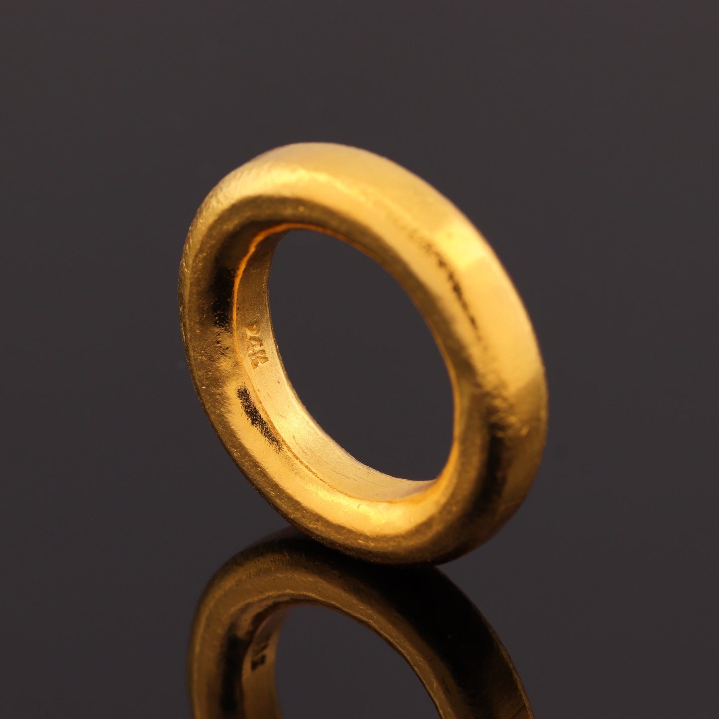 24K Solid Gold Ring - 5mm Donut Ring