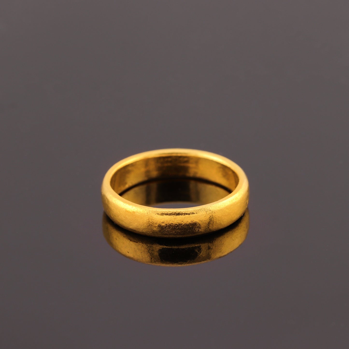 24K Solid Gold Band Ring - 4mm Band Ring - Pure Gold