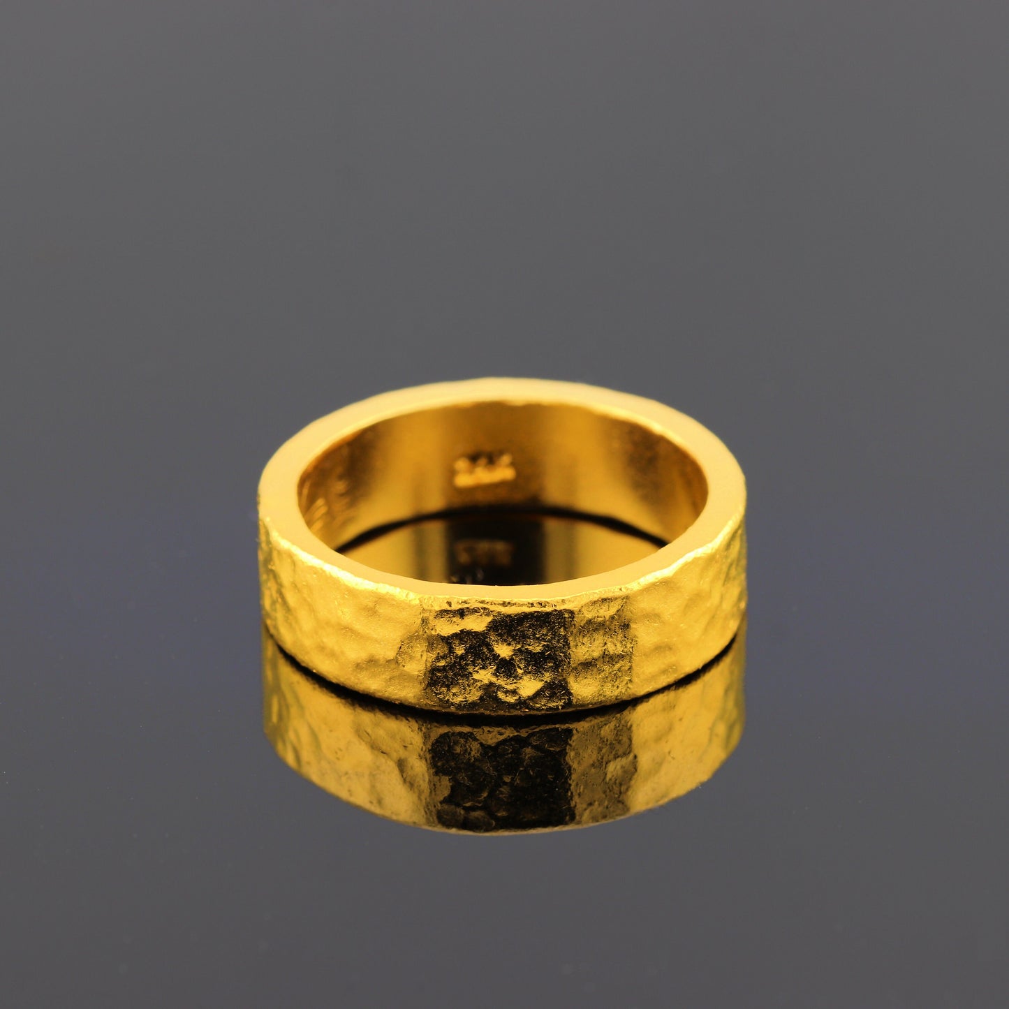 24K Solid Gold Band Ring - 6mm Band Ring