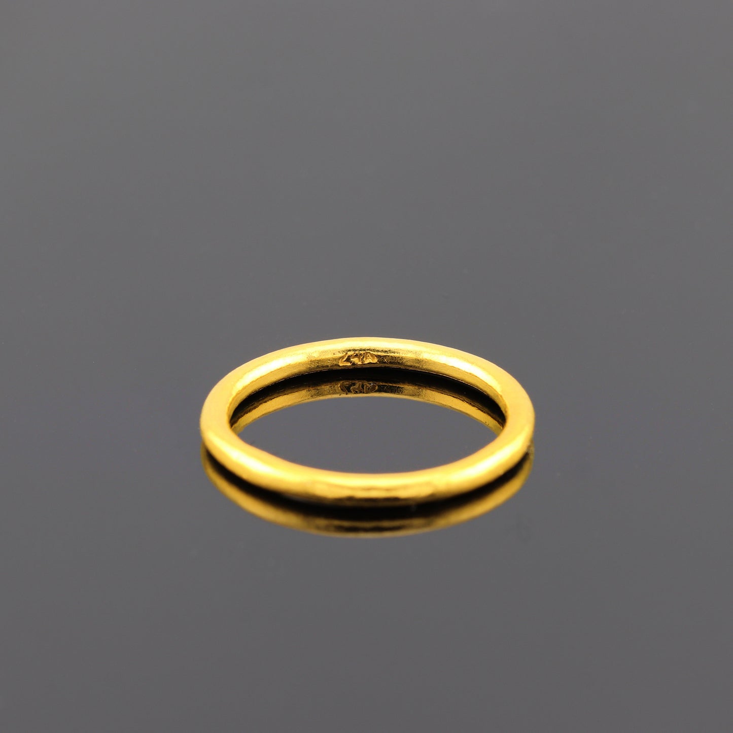 24K Solid Gold Band Ring - Pure Gold 2mm Stacking Ring