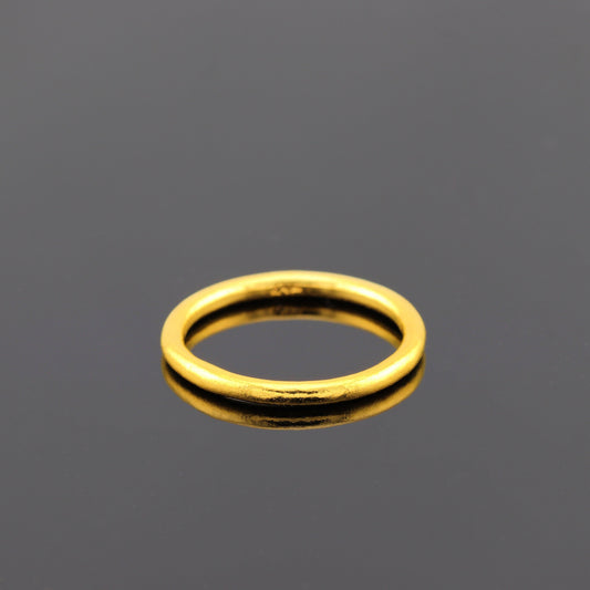 24K Solid Gold Band Ring - Pure Gold 2mm Stacking Ring