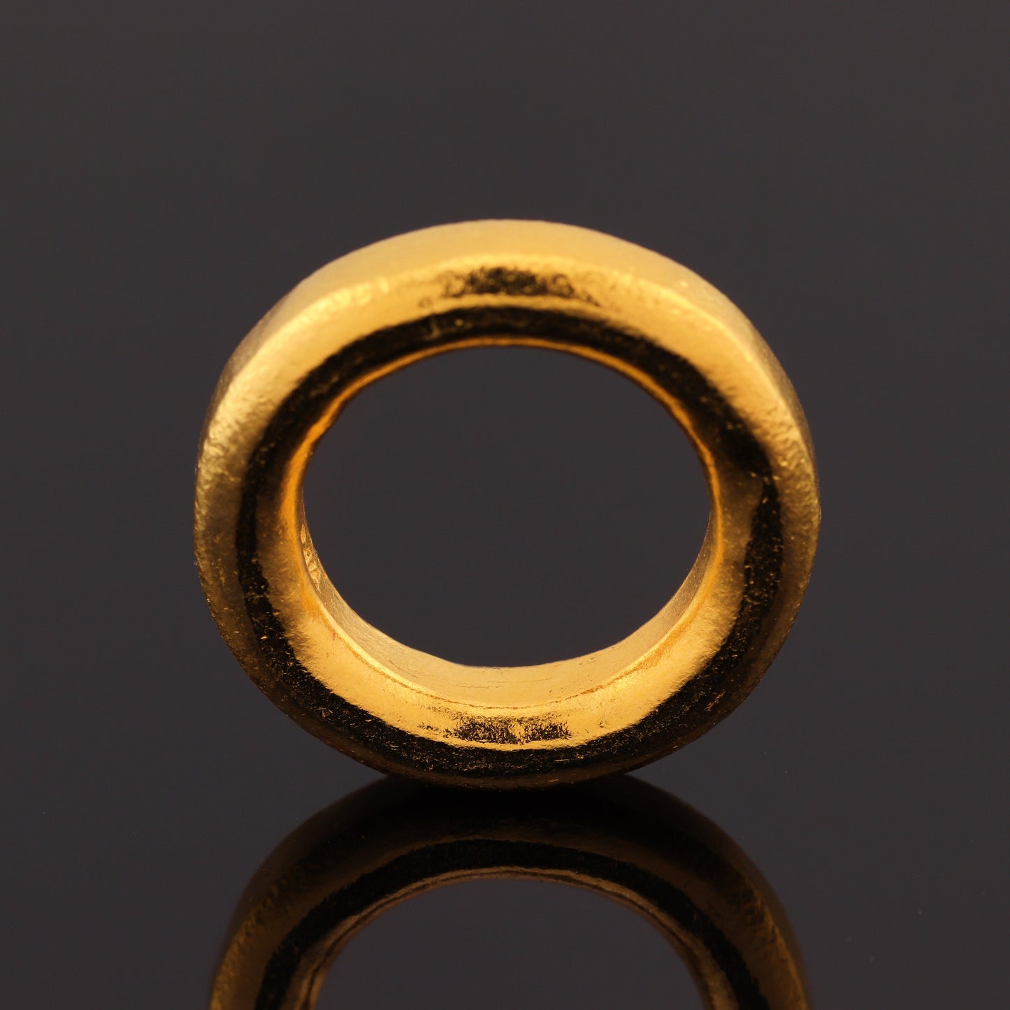 24K Solid Gold Ring - 5mm Donut Ring