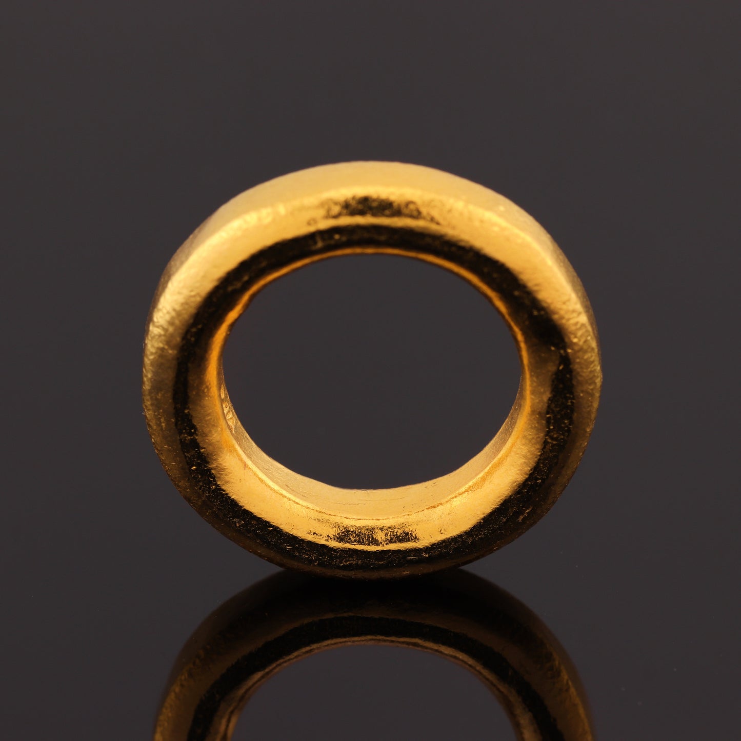 24K Solid Gold Ring - 5mm Donut Ring