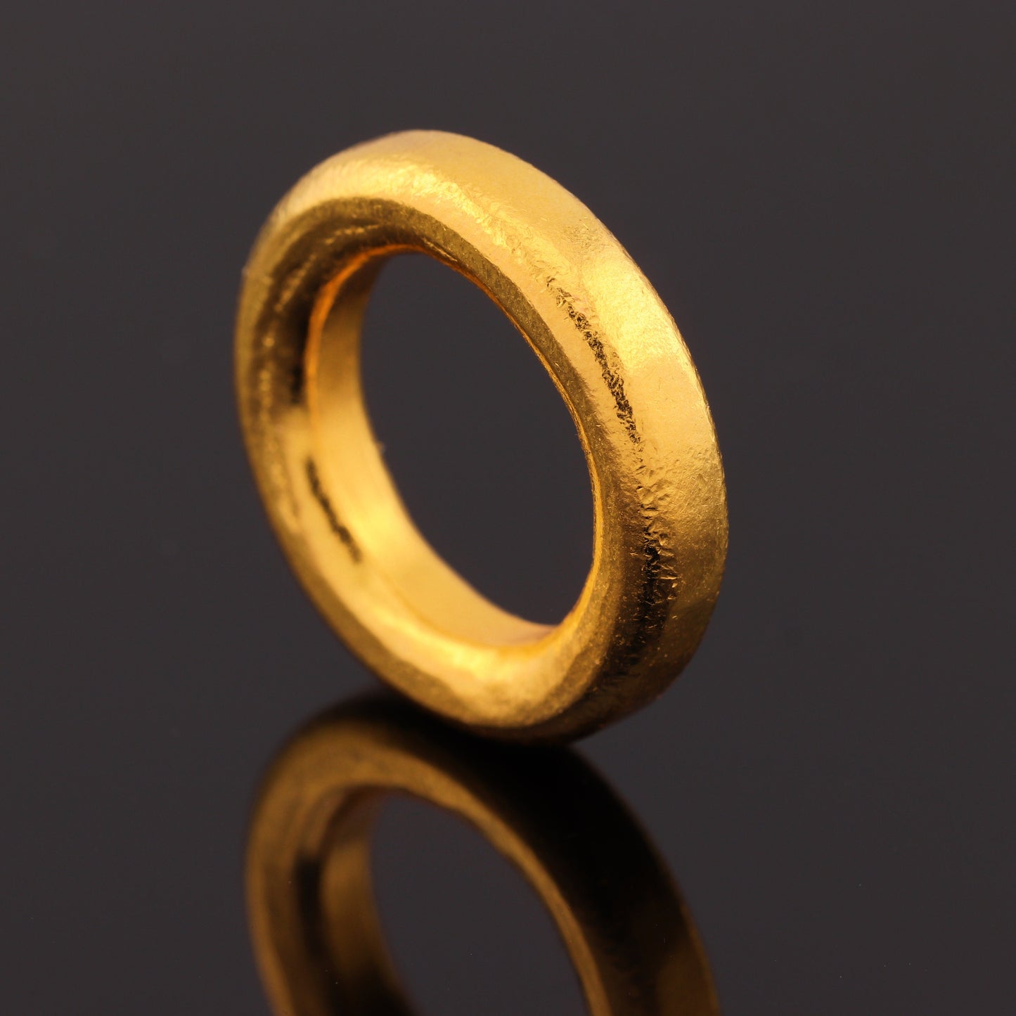 24K Solid Gold Ring - 5mm Donut Ring