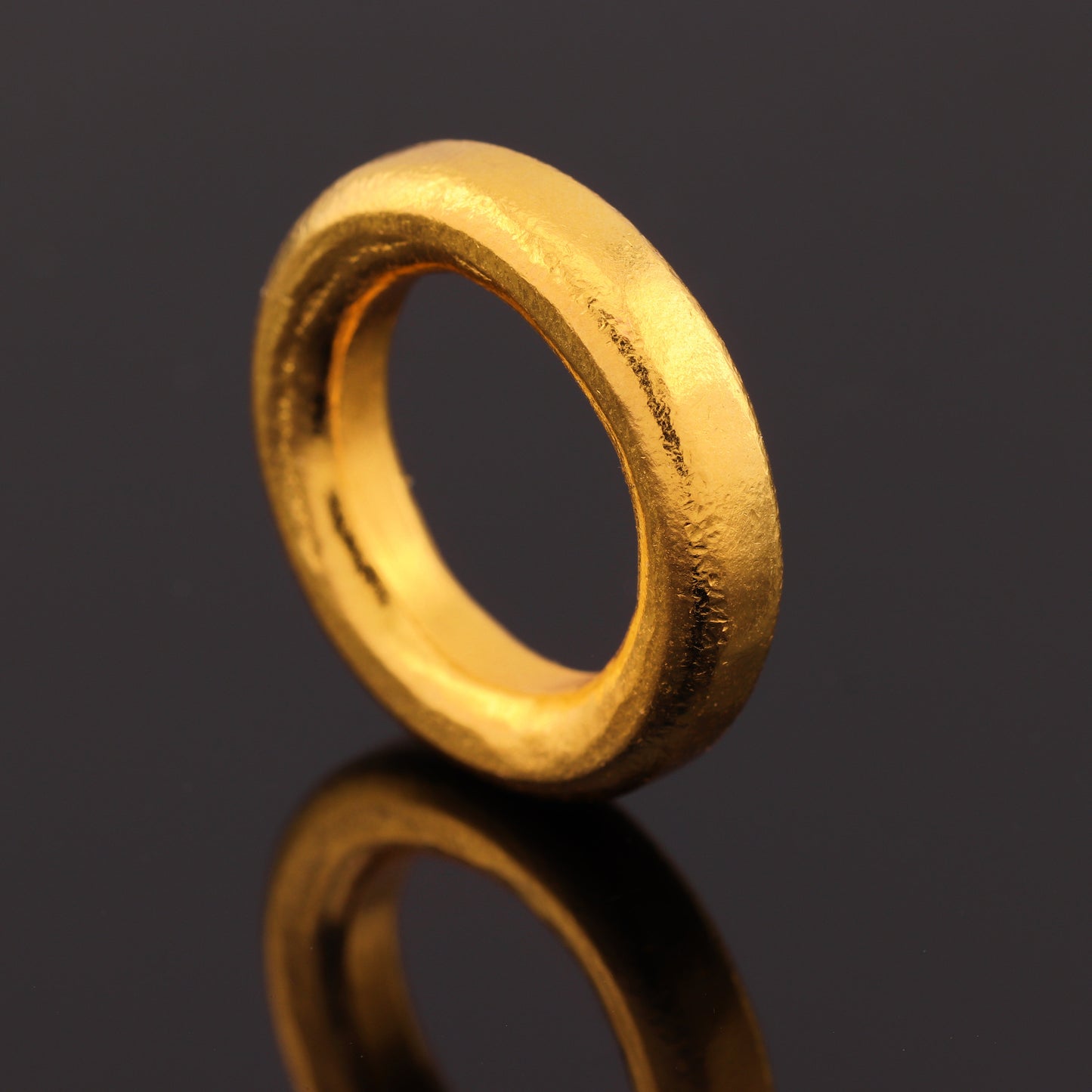 24K Solid Gold Ring - 5mm Donut Ring