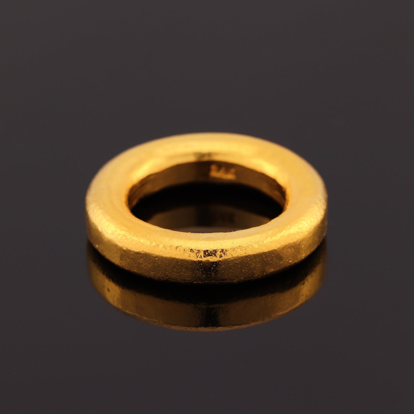 24K Solid Gold Ring - 5mm Donut Ring