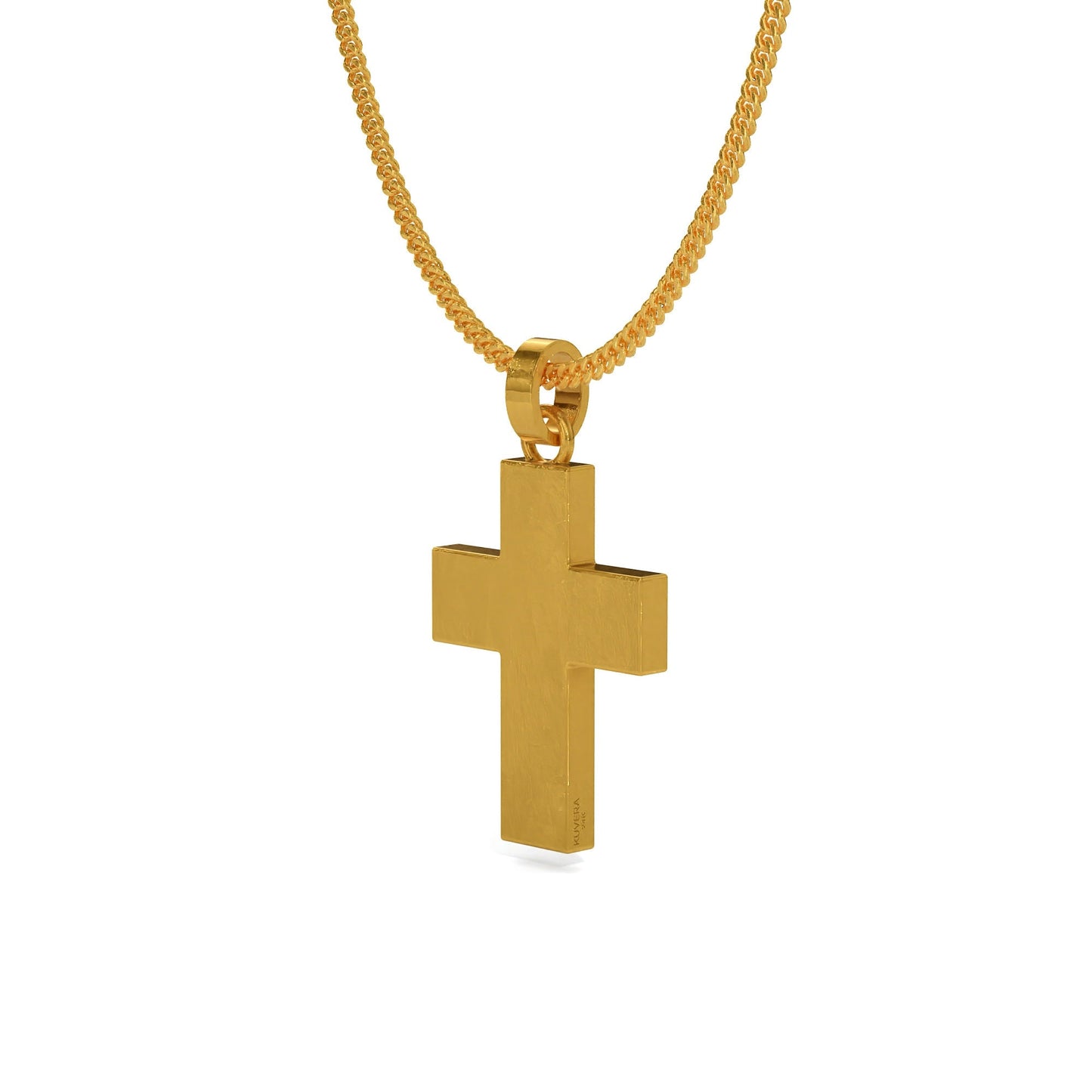 24K Solid Gold Heavy Cross Pendant. Gold Cross Necklace. Pure Gold Large 9999 Fine Gold Cross Pendant. Handmade Gold Necklace for Men Women