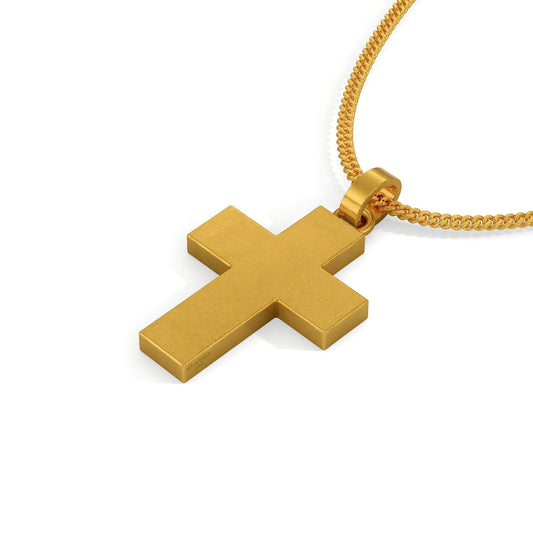 24K Solid Gold Heavy Cross Pendant. Gold Cross Necklace. Pure Gold Large 9999 Fine Gold Cross Pendant. Handmade Gold Necklace for Men Women