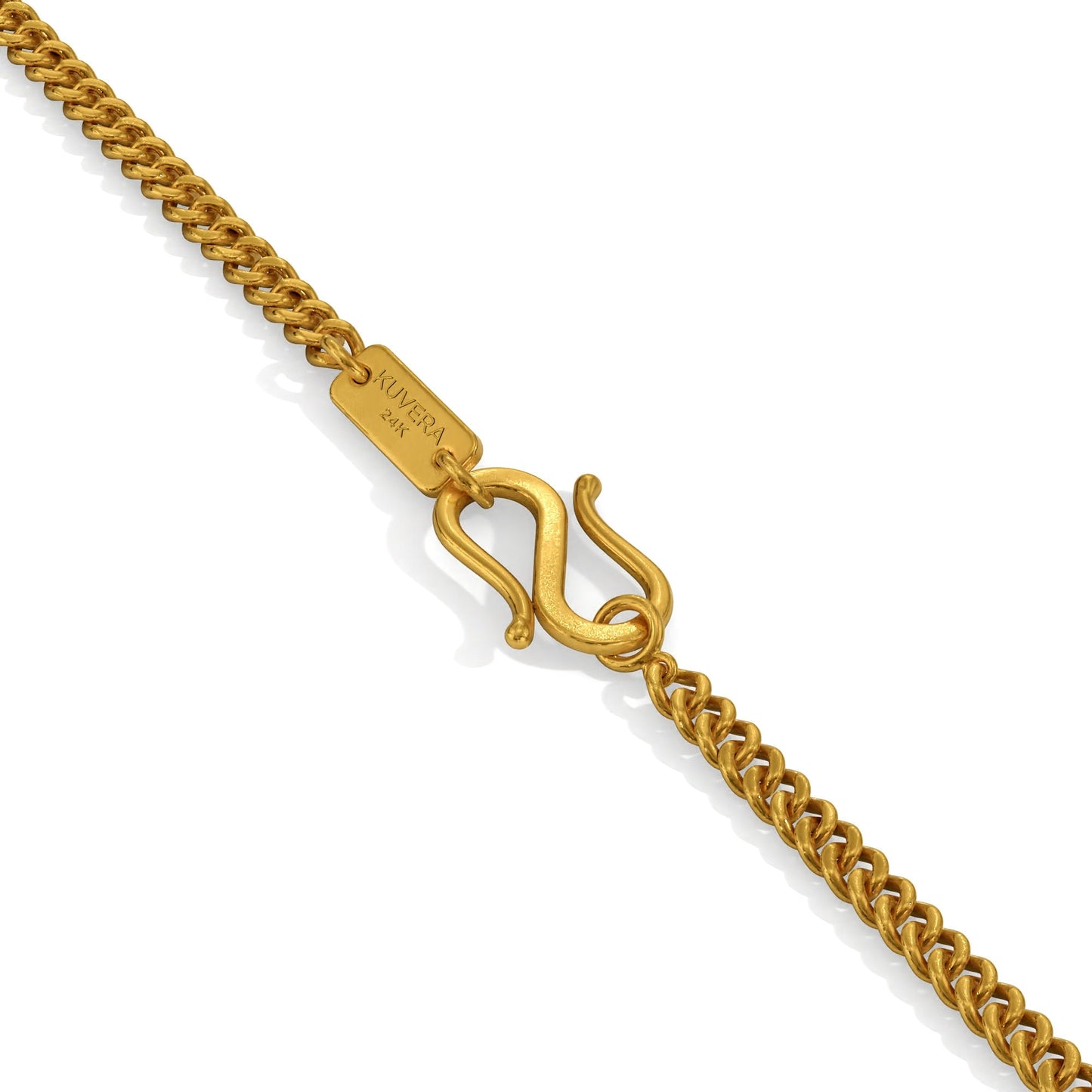 24k Solid Gold Curb Chain 3mm. Pure Gold Curb Link Chain Necklace. 9999 Fine Gold Chain. Minimal Gold Handmade Link Necklace for Men Women