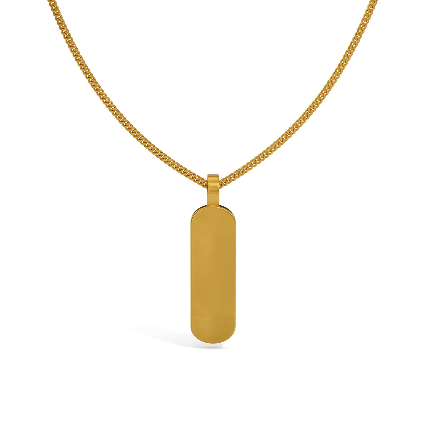 24K Solid Gold Rectangle Pendant. Pure Gold Tag Necklace. Gold 9999 Fine Gold Pendant. Handmade Gold Geometric Necklace Gift for Men Women