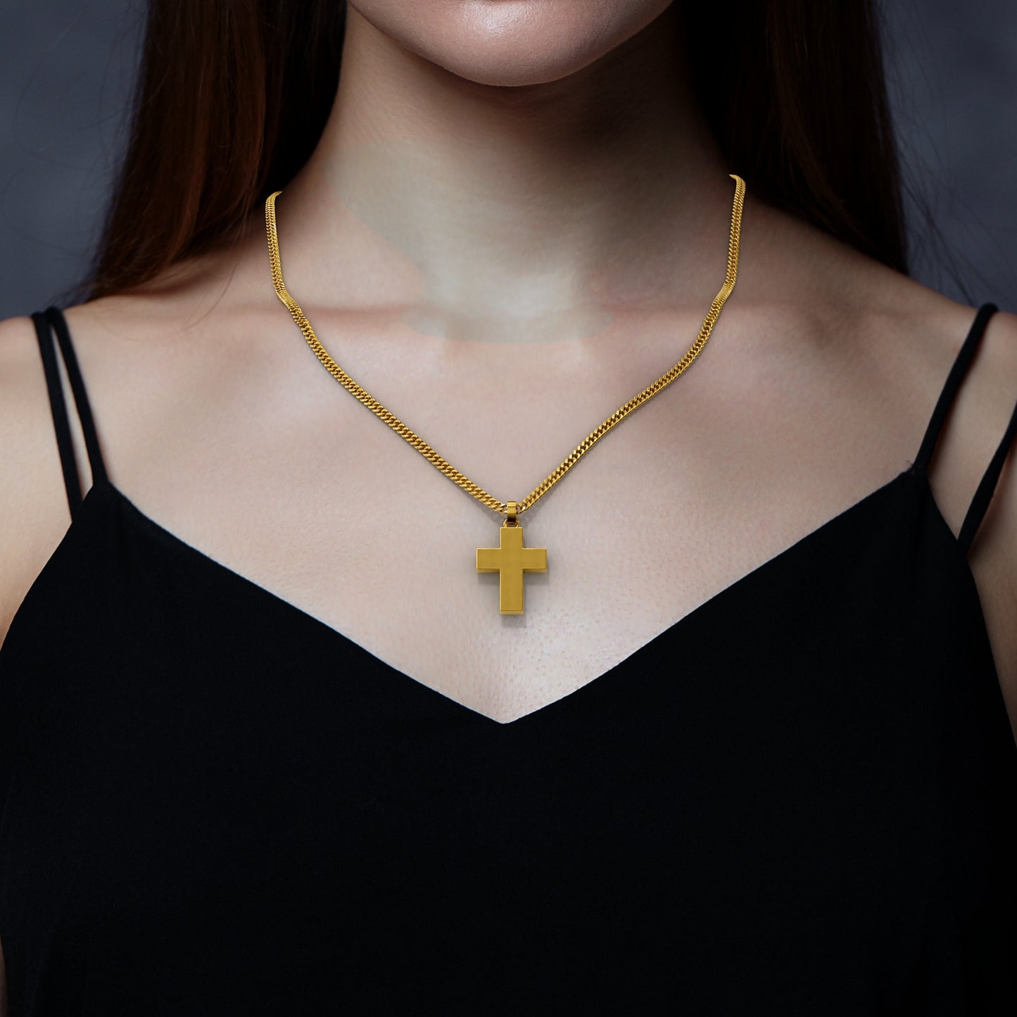 24K Solid Gold Heavy Cross Pendant. Gold Cross Necklace. Pure Gold Large 9999 Fine Gold Cross Pendant. Handmade Gold Necklace for Men Women