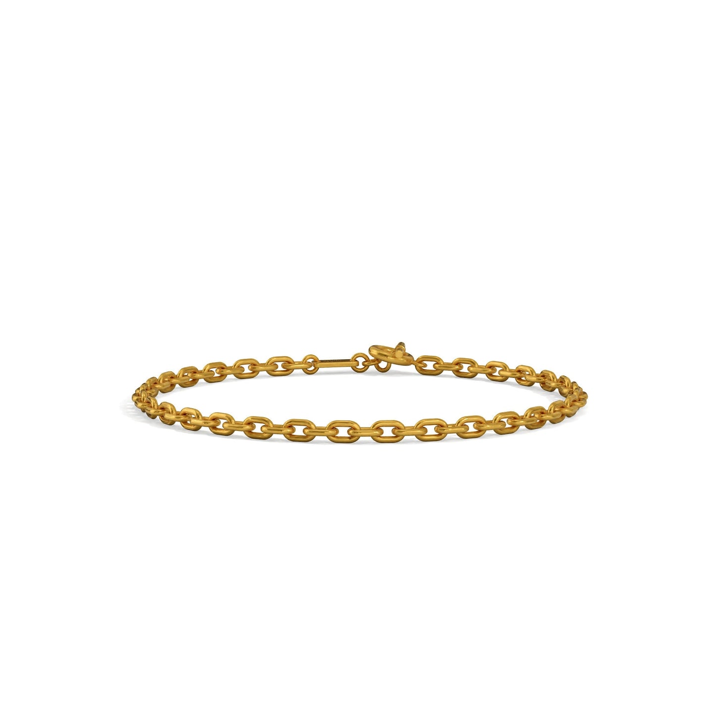 24k Solid Gold Chain Link Bracelet 3mm. Pure Gold Chain Bracelet. 24 Karat Bullion Gold Bracelet. 9999 Fine Gold Handmade Bracelet Men Women