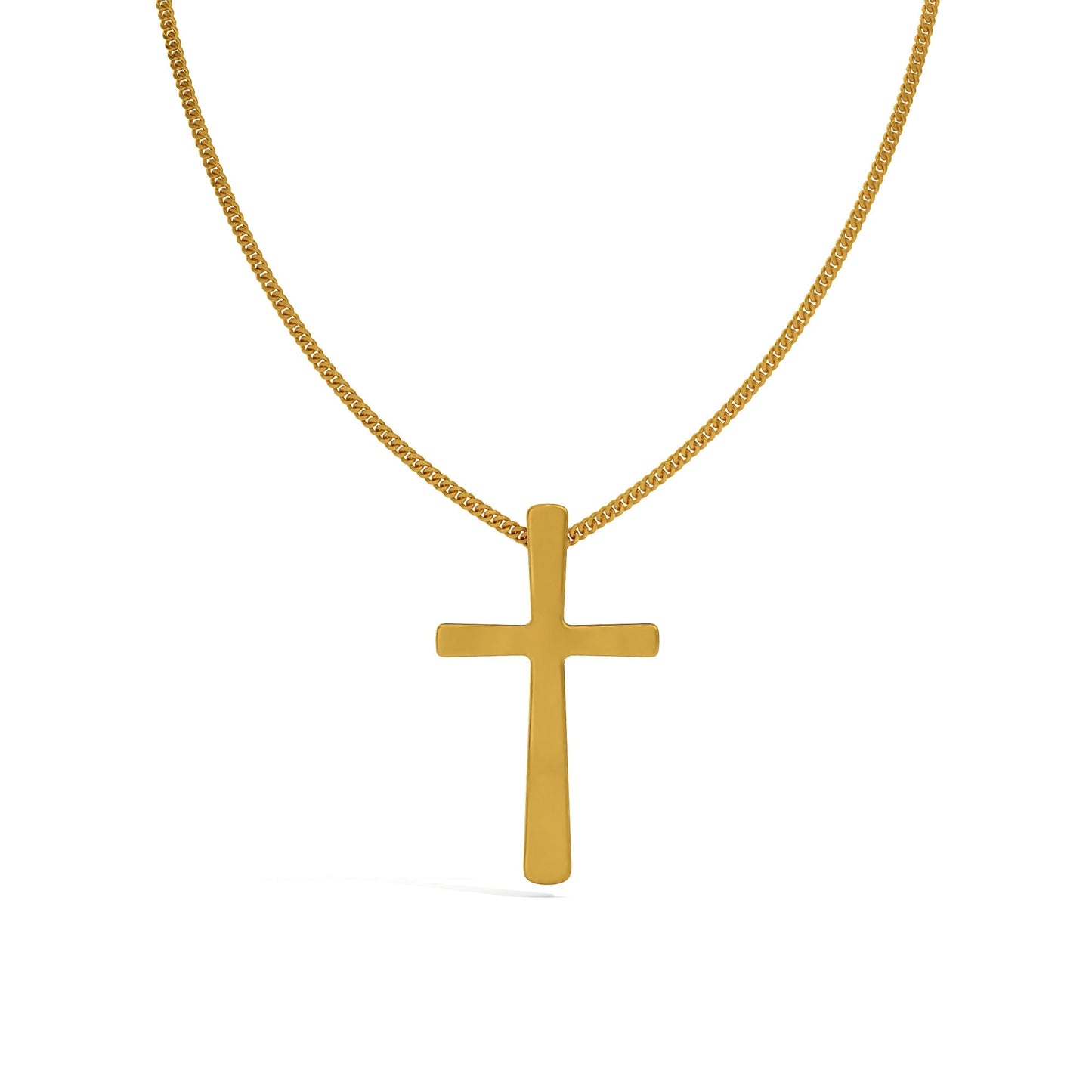 24K Solid Gold Cross Pendant. Pure Gold Thick Cross Necklace. Gold 9999 Fine Gold Cross Pendant. Handmade Gold Necklace Gift for Men Women