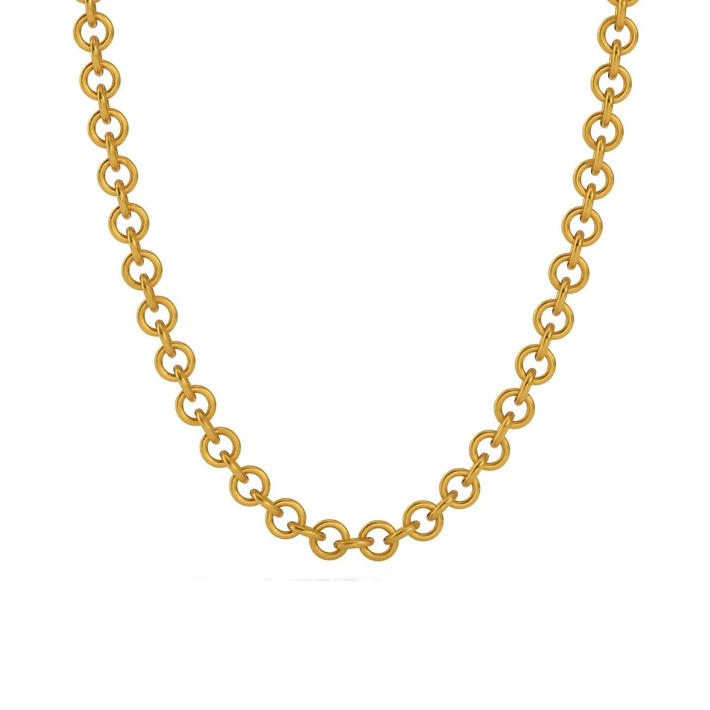 24k Solid Gold Rolo Chain Necklace 5MM. Pure Gold Rolo Chain Necklace. 9999 Fine Gold Chain. Gold Handmade Rolo Necklace Gift for Men Women